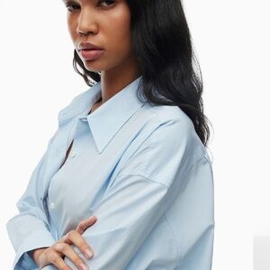 ARITZIA Sunday Best Blue Poplin Dress - Size XL